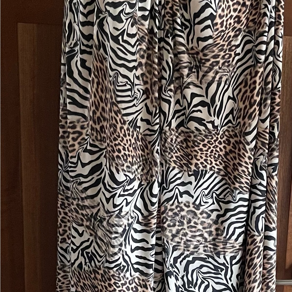 Stylish Zebra and Leopard Print Sleeveless Jumpsuit. Tie next Size 3XL VENUS